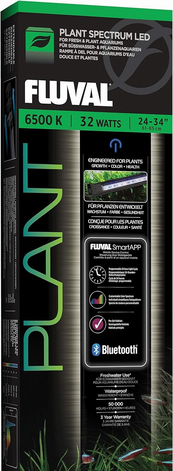 Fluval Plant 3.0 LED Planted Aquarium Lighting, 32 Watts, 24-34 Inches