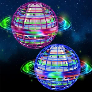 Flying Orb Ball Toys 2 Pack, Soaring Hover Boomerang Spinner Hand Controlled Mini Drone Cosmic Globe Spinning Kids Adults Outdoor Fly Toy Birthday Gift Cool Stuff for Boys Girls 6 7 8 9 10  Year Old