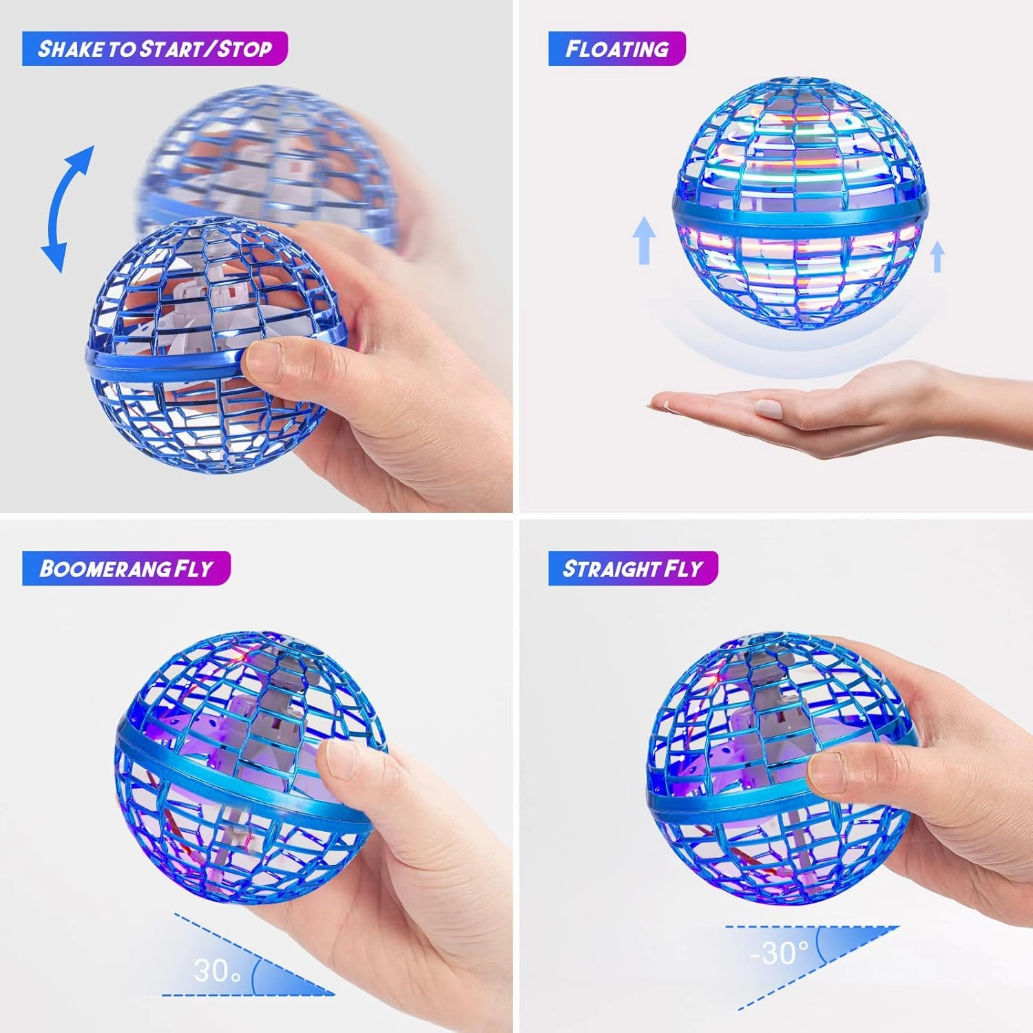 Flying Orb Ball Galaxy Ball: 2024 Cool Cosmic Globe Boomerang Balls Toys Hover Floating Spinner Mini Drone Boys Girls Birthday Gifts Ideas for 6 7 8 9 10 11 12 Year Old