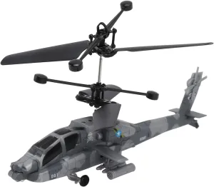 Fockety Induction Aircraft Toy, Stable Flying Auto Power Off USB Rechargeable Soft Blades Iduction Helicopter Toy for Over 8 Years Old Kids (Camouflage Blue)