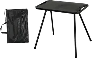 Foldable Camping Table Compact Stand Lightweight Sturdy Camp Table with Carry Bag for Travel Garden Fishing, Without Light Holder
