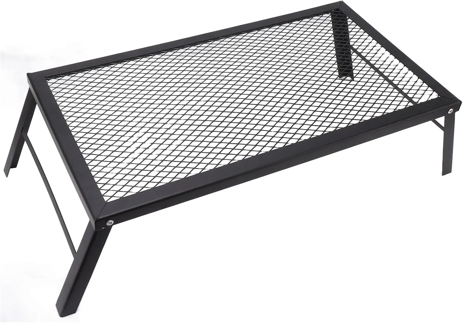 Folding Campfire Grill Lightweight Even Heating Grill for Camping Hiking Picnics Iron (Standard)