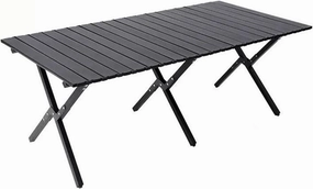 Folding Camping Table, Aluminum Lightweight Folding Beach Table with Carry Bag Portable Camping Table for Outdoor, Picnic, Cooking, Beach, Hiking, Fishing