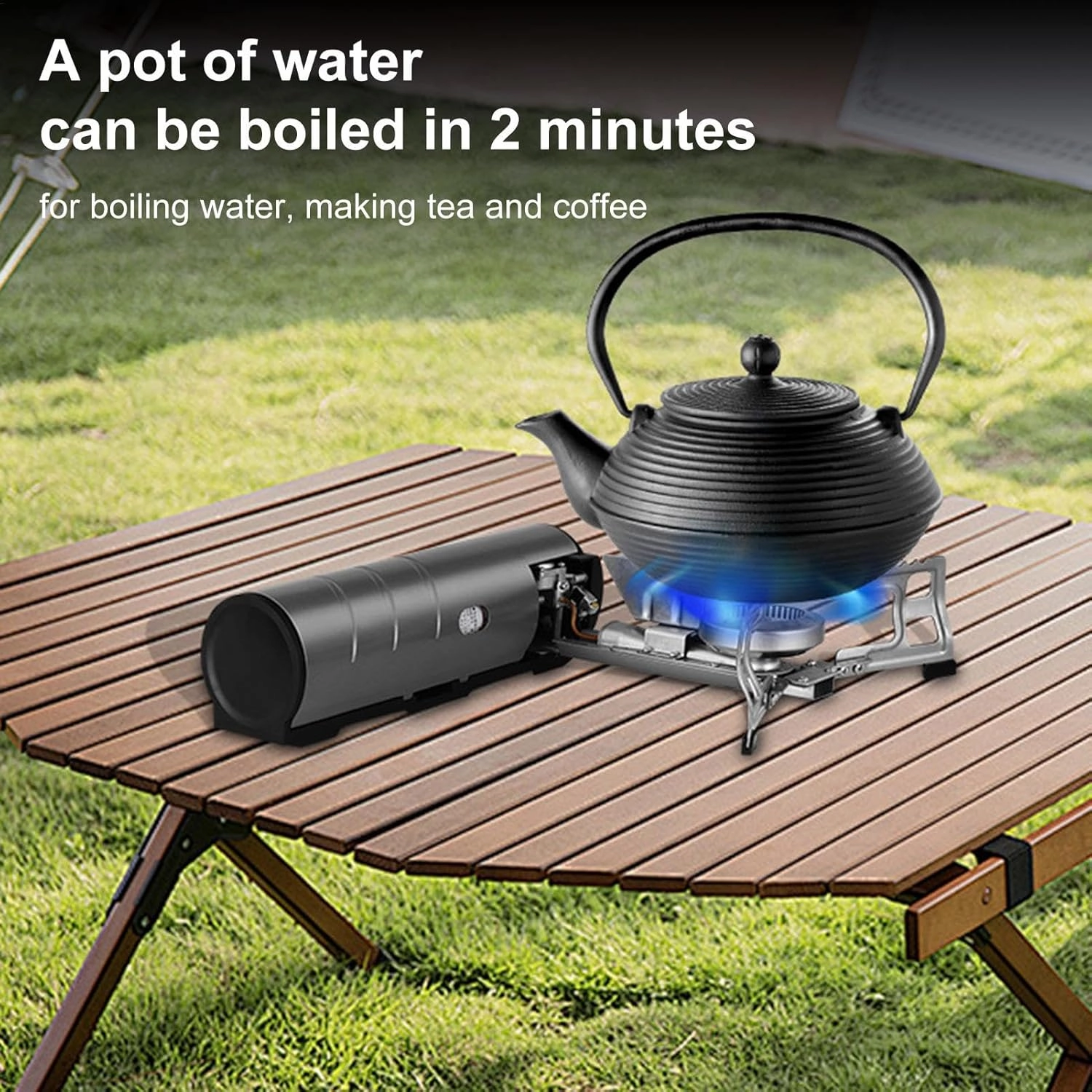 Folding Stove - Portable camping stove, cooking burner | Foldable Metal Stove Camping 2600W, Compact Lightweight Cook Tool Gadgets Outdoor Camping Burner with Storage Handbag for Camping