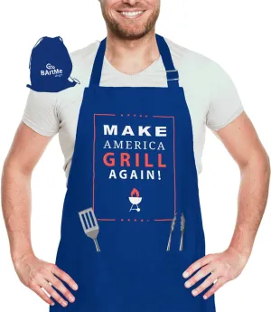 Funny Cooking Apron - Pockets - Kitchen Gift - Dad, Grandpa, Mom, Friends - Cotton Grilling Chef - Unisex