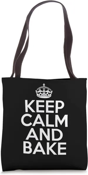 Funny Keep Calm and Bake Cooking Baker Food Lover Gift Tote Bag