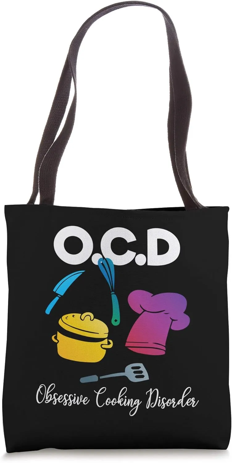 Funny OCD Obsessive Cooking Disorder Chef Gift Tote Bag