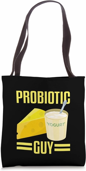 Funny Probiotic Guy Outfit Probiotics Drink Gut Health Men Tote Bag