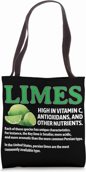 Funny Vitamin C Limes Orange Fruits Lover Vegan Diet Tote Bag