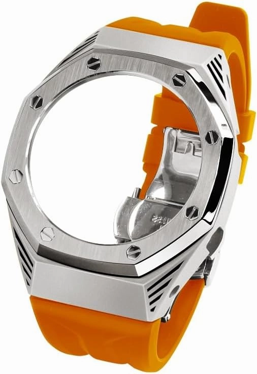 GA2100 GA2110 GAB2100 GM2100 Kit for Watch Transparent Case Bezel and Fluororubber Watch Strap Band with Refit Watch Strap