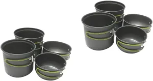 GANAZONO Four Cooking Utensils Camping Accessories Pans Motorhome Outdoor Kitchen Gadgets Camping Stove Tin Camp