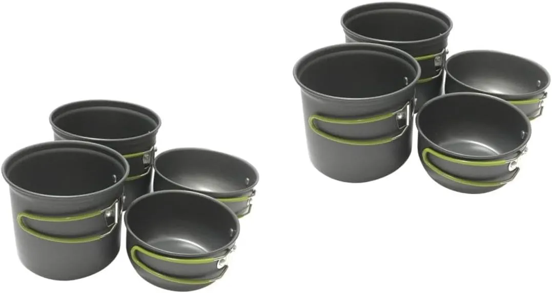 GANAZONO Four Cooking Utensils Camping Accessories Pans Motorhome Outdoor Kitchen Gadgets Camping Stove Tin Camp