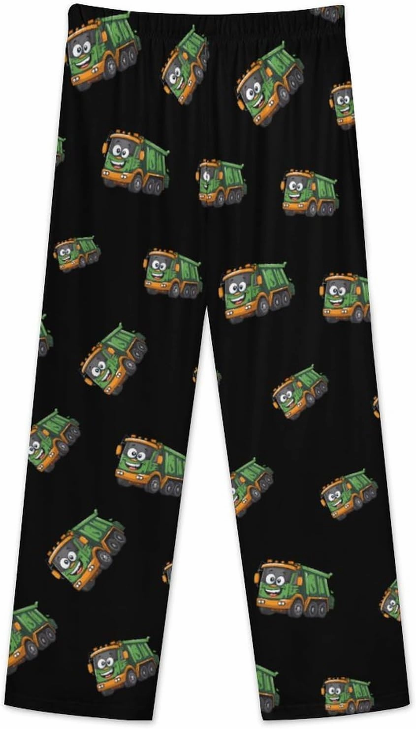Garbage Truck Women's Pajama Set Novelty Long Sleeve Sleepwear Lounge