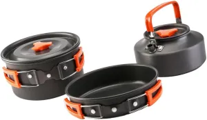 Garneck 1 Set Camping Cookware Lightweight Alloy Cooking Utensil Kit for People Portable and Durable for Hiking Backpacking and
