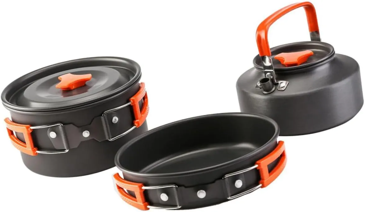 Garneck 1 Set Camping Cookware Lightweight Alloy Cooking Utensil Kit for People Portable and Durable for Hiking Backpacking and