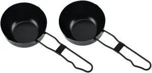 Garneck 2pcs Outdoor Cooking Pot Iron Stewpan for Camping Lightweight and Cookware for Soups Ramen and Dips for Outdoor Activities and Home Use