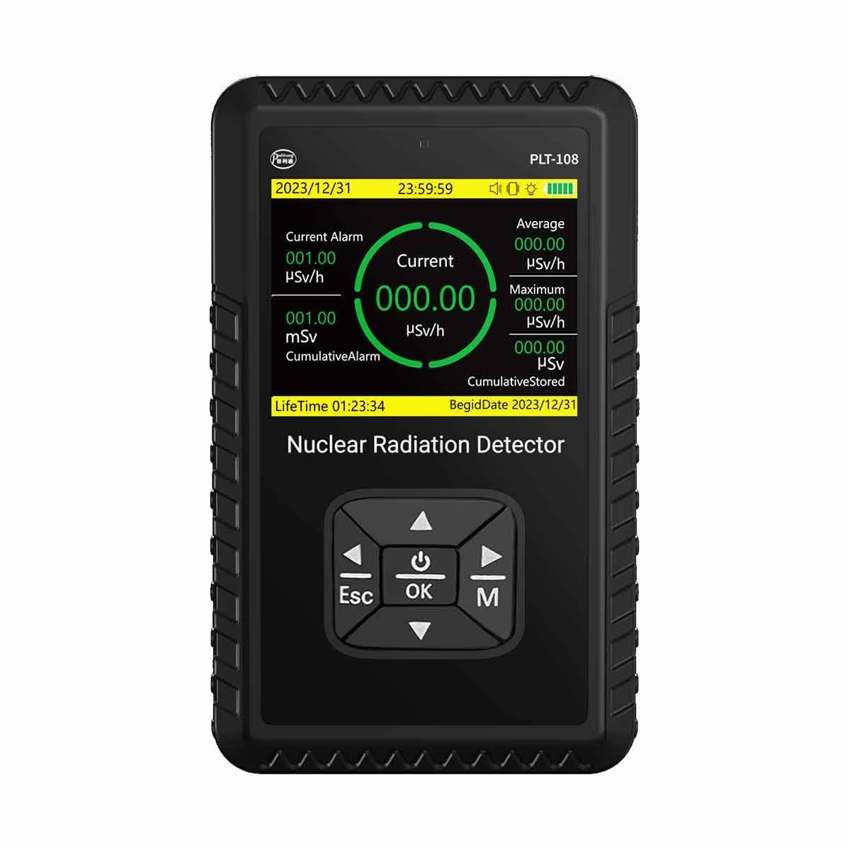 Geiger Counter Nuclear Radiation Detector - Portable Handheld Beta Gamma X-ray Radiation Monitor Meter, Nuclear Wastewater, Seafood Detection Radiation Dosimeter with LCD Display,Rechargeable
