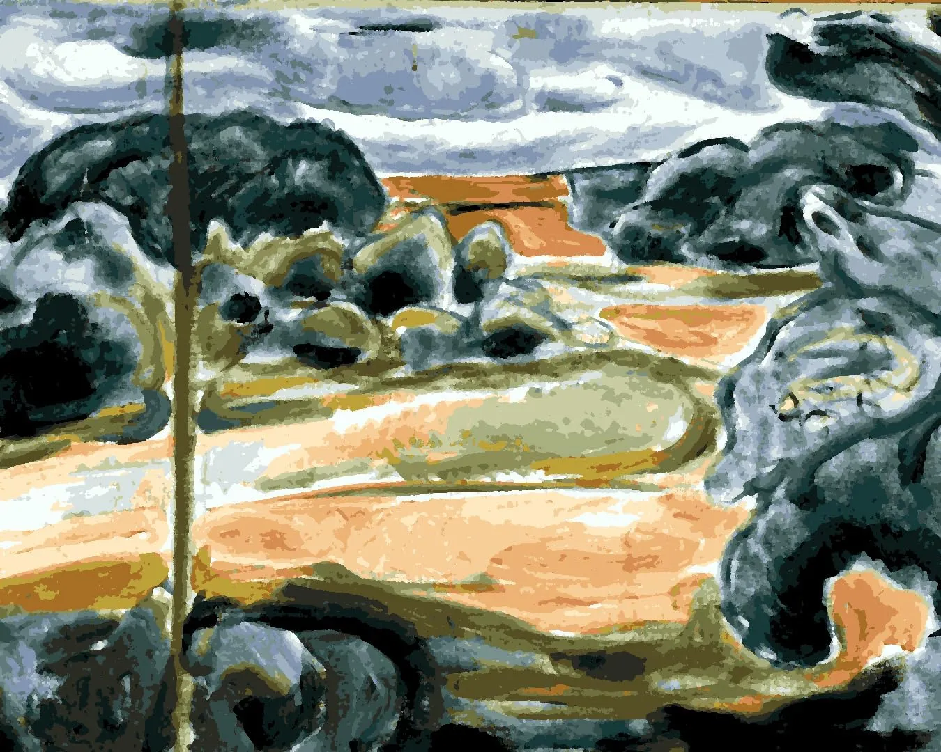 Generic Edvard Munch Collection PD (74) - Summer at Ekely - Van-Go Paint-by-Number Kit 60x75cm no Frame