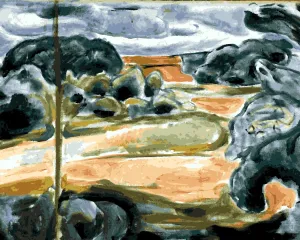 Generic Edvard Munch Collection PD (74) - Summer at Ekely - Van-Go Paint-by-Number Kit 60x75cm no Frame