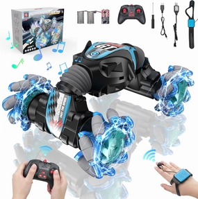Gesture Sensing Rc Stunt Car, RC Stunt Car for Kids, RC Car Toy, Gesture Sensing RC Stunt Car with Light & Music, RC Stunt Cars Xmas Birthday Gift for 5-15 Years Boy Girl