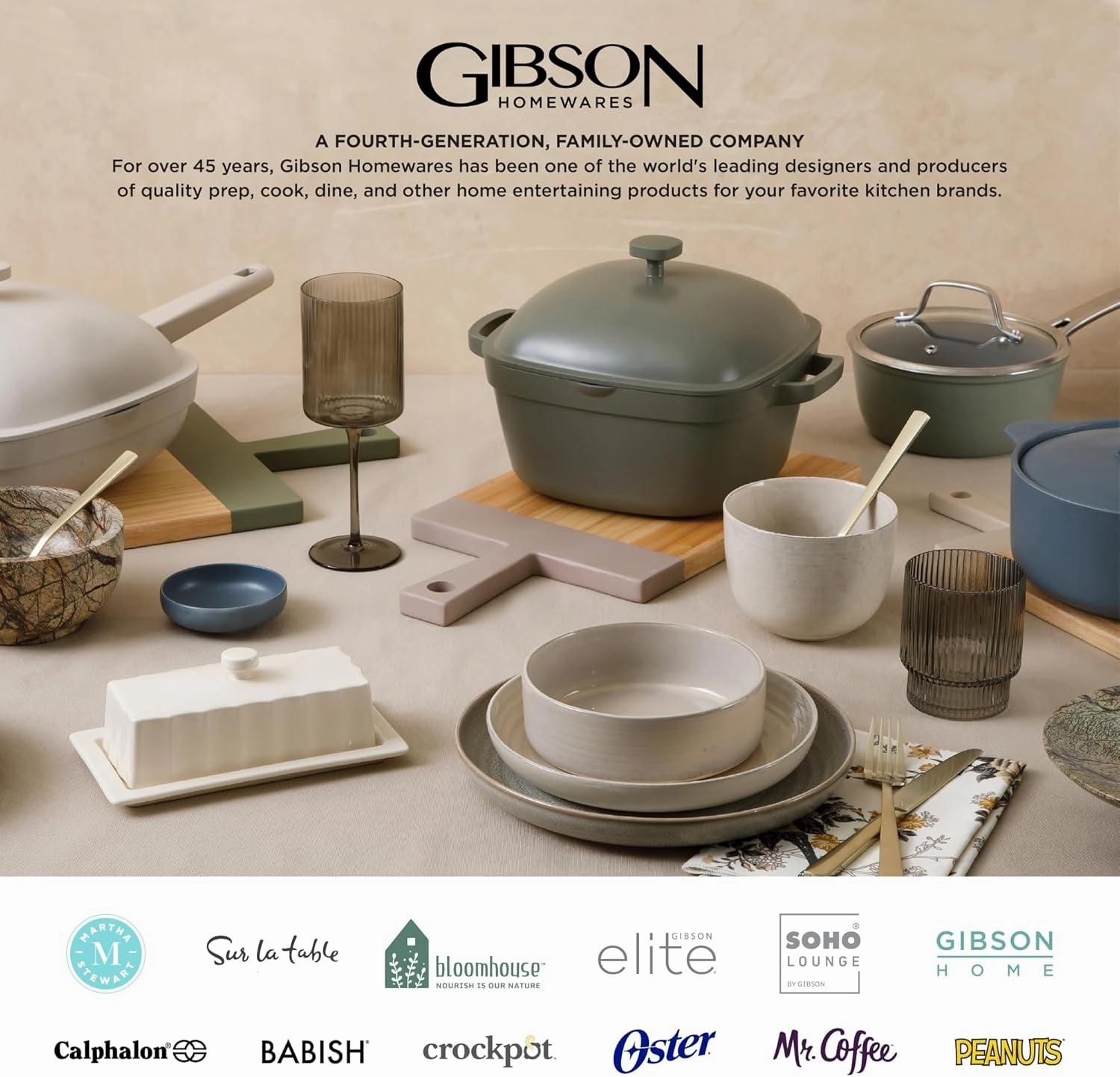 Gibson Elite Sunveil 16 Piece (Service for 4) Plates and Bowls Reactive Glaze Round Dishes Stoneware Ceramic Dinnerware Set -Blue