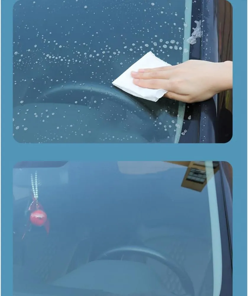 Glass Oil Film Cleaning Wipes, Window Cleaner, Protable Car Windshield Cleaning Wipes, Universal Glass Cleaner Wipes, Improves Clarity and Visibility, Soft (10pcs)