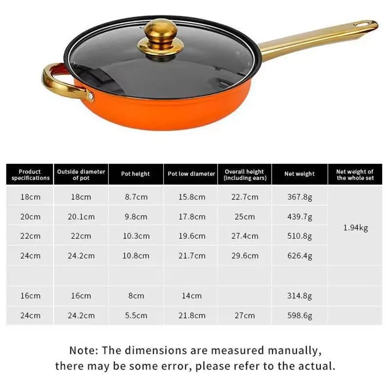 Gleaming Gold Kissed Cookware: Ignite Your Kitchen! Elevate your culinary experience with this stunning cookware set, featuring eye catching colors and luxurious gold