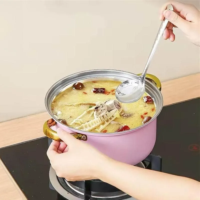 Gleaming Gold Kissed Cookware: Ignite Your Kitchen! Elevate your culinary experience with this stunning cookware set, featuring eye catching colors and luxurious gold