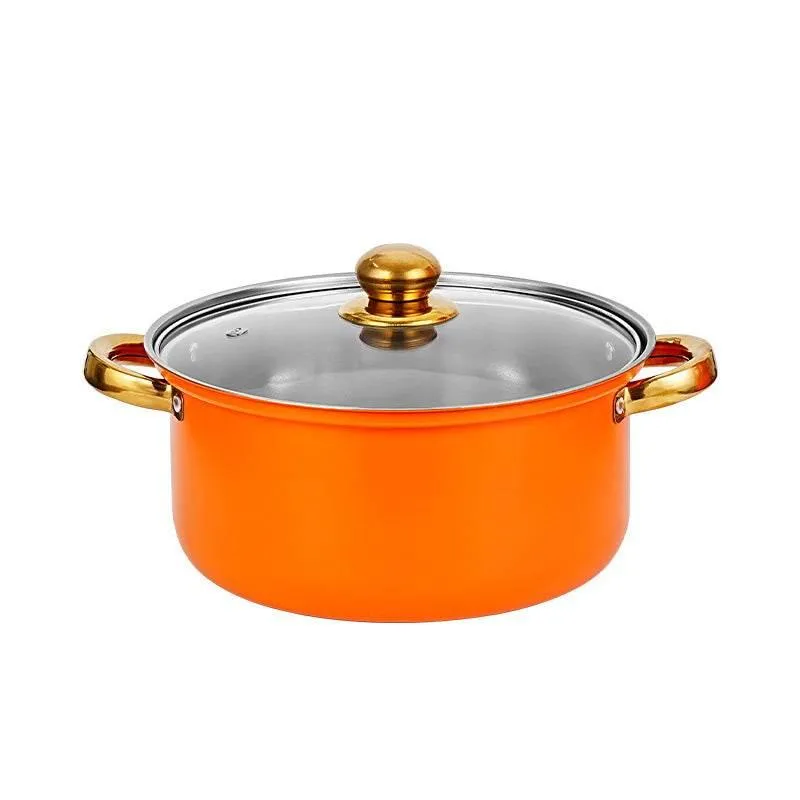 Gleaming Gold Kissed Cookware: Ignite Your Kitchen! Elevate your culinary experience with this stunning cookware set, featuring eye catching colors and luxurious gold