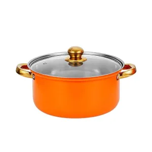 Gleaming Gold Kissed Cookware: Ignite Your Kitchen! Elevate your culinary experience with this stunning cookware set, featuring eye catching colors and luxurious gold