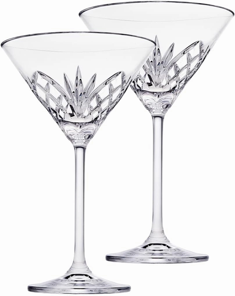 Godinger Stem Martini Glasses - Barware and Glassware - Elegant and Timeless Cocktail Glassware Set