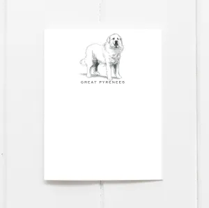Great Pyrenees Note Cards | Dog Stationery | Custom Dog Note Cards