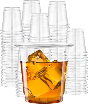 Green Direct Clear Disposable Cups | PET 3 oz Plastic Shot Glasses for Vodka, Whiskey, Tequila, Wine, and Jello Shots | Mini Party Cups for Tastings, Weddings, Catering, and Events, Pack of 100