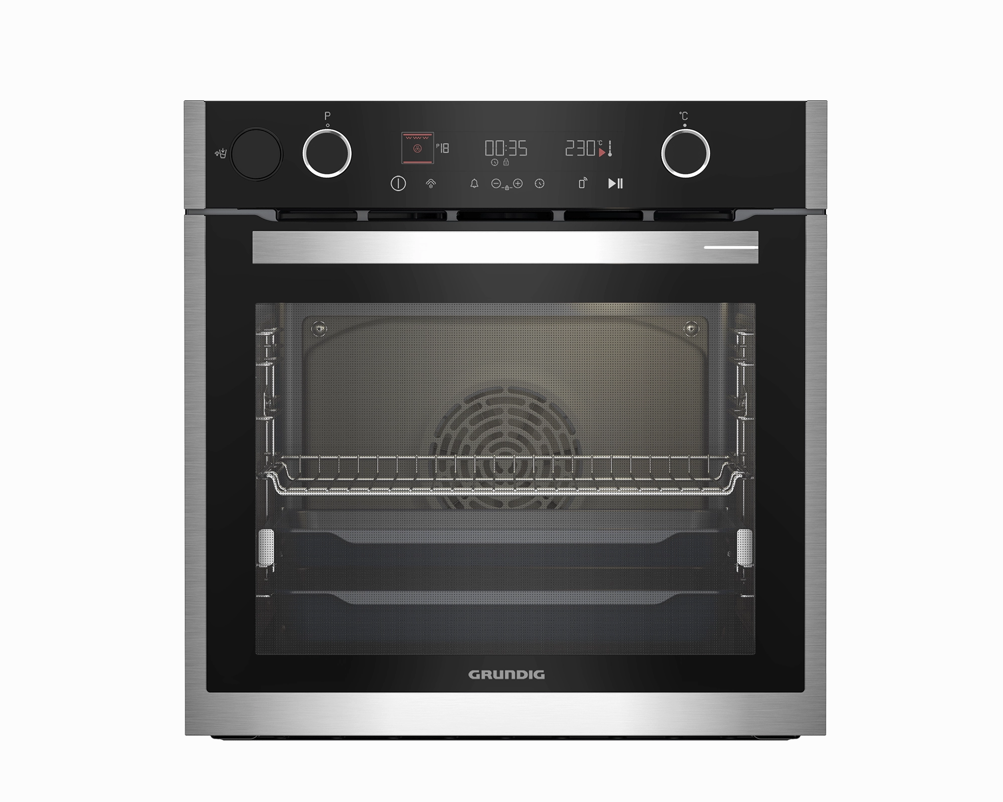 Grundig 60cm  HotAero Pro Built-In Oven GEBD19401BHI