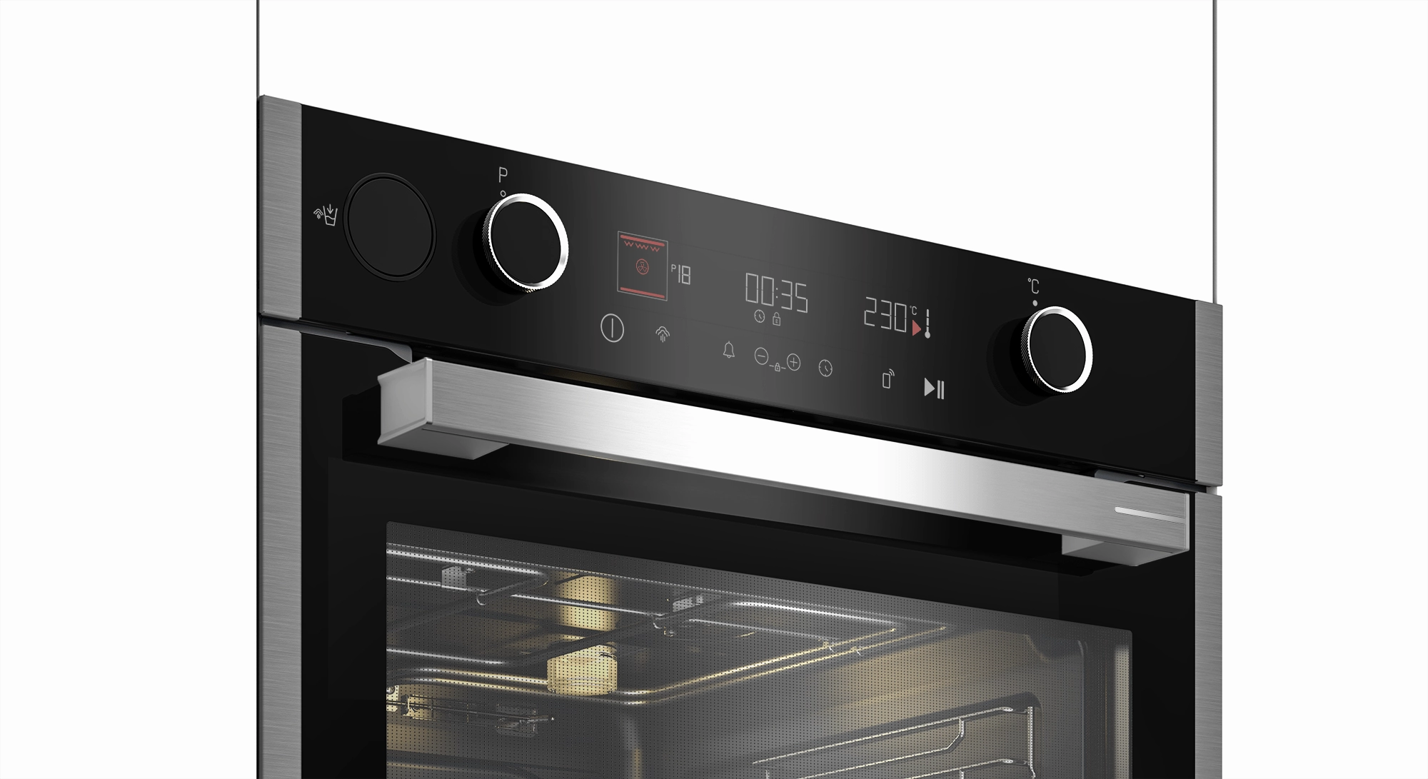 Grundig 60cm  HotAero Pro Built-In Oven GEBD19401BHI