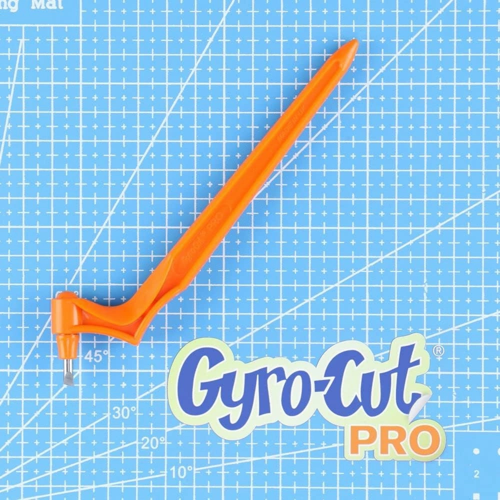 Gyro-Cut® PRO Tool | Latest Version from Crafty Brands | Can be Fitted will 3 types of Blades | Papercraft and Stencil making made smooth (Gyro-Cut w Medium 30Degree carbide Blade)