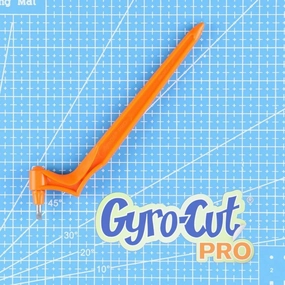 Gyro-Cut® PRO Tool | Latest Version from Crafty Brands | Can be Fitted will 3 types of Blades | Papercraft and Stencil making made smooth (Gyro-Cut w Medium 30Degree carbide Blade)