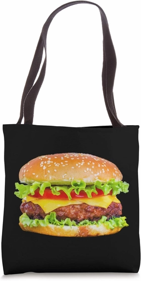 Hamburger Burger Food Day Buns Cheeseburger Grilling Tote Bag