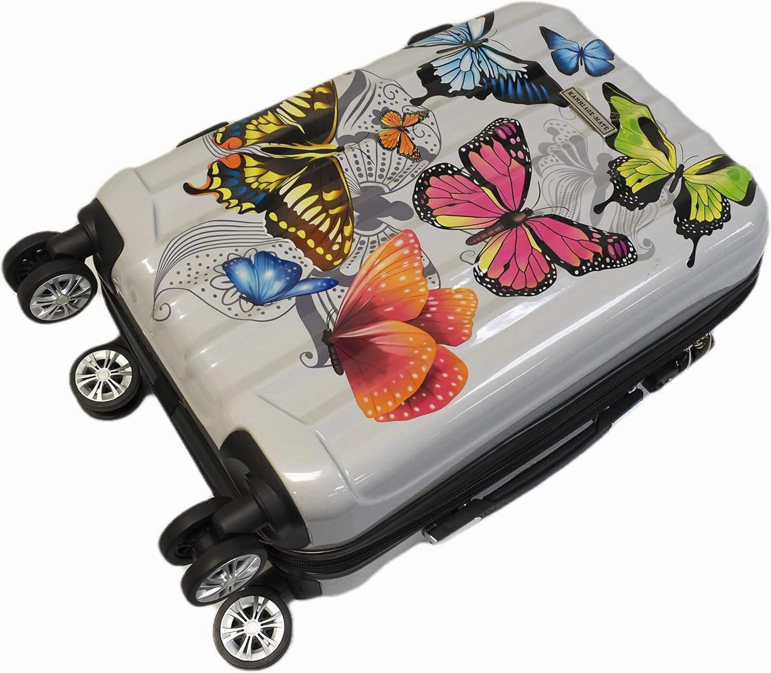Hardside Expandable Luggage with Spinner Wheels, Combination Lock (Butterfly)