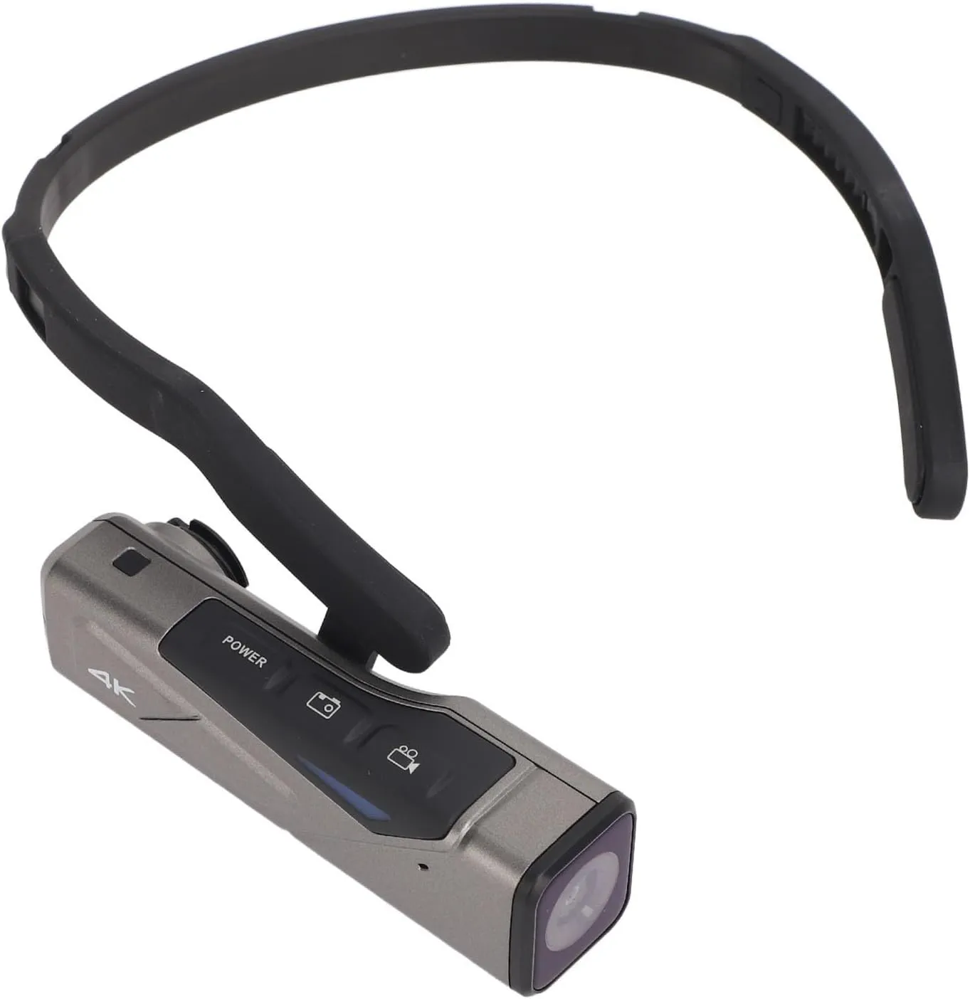 Head Mounted Camera, 4K 60fps 30fps Videos and 20MP Photos Head Mounted Recorder, Hands Wearable Vlog Camera with 1000mAh Battery, for Outdoor Sports