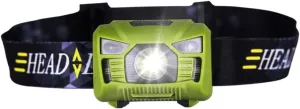 Headlamps, Body Motion Sensor Headlamp Induction USB Rechargeable Headlight 2 Switch Modes Head Flashlight Torch lamp (Color : Black) (Green)