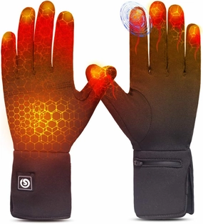 Heated Glove Liners for Men Women,Rechargeable Electric Battery Heating Riding Ski Snowboarding Hiking Cycling Hunting Thin Gloves Hand Warmer