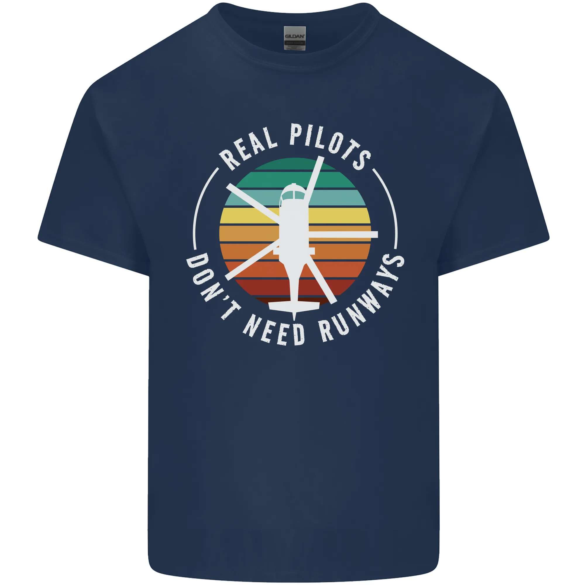 Helicopter Pilots Don't Need Runways Funny Mens Light Cotton T-Shirt