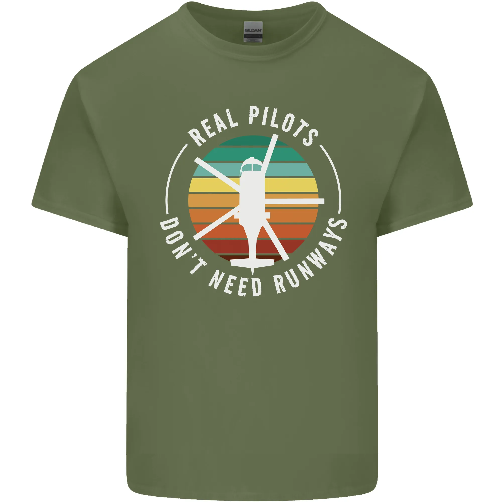 Helicopter Pilots Don't Need Runways Funny Mens Light Cotton T-Shirt