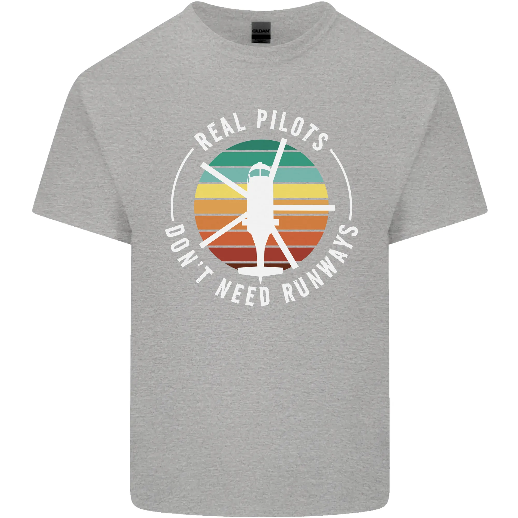 Helicopter Pilots Don't Need Runways Funny Mens Light Cotton T-Shirt