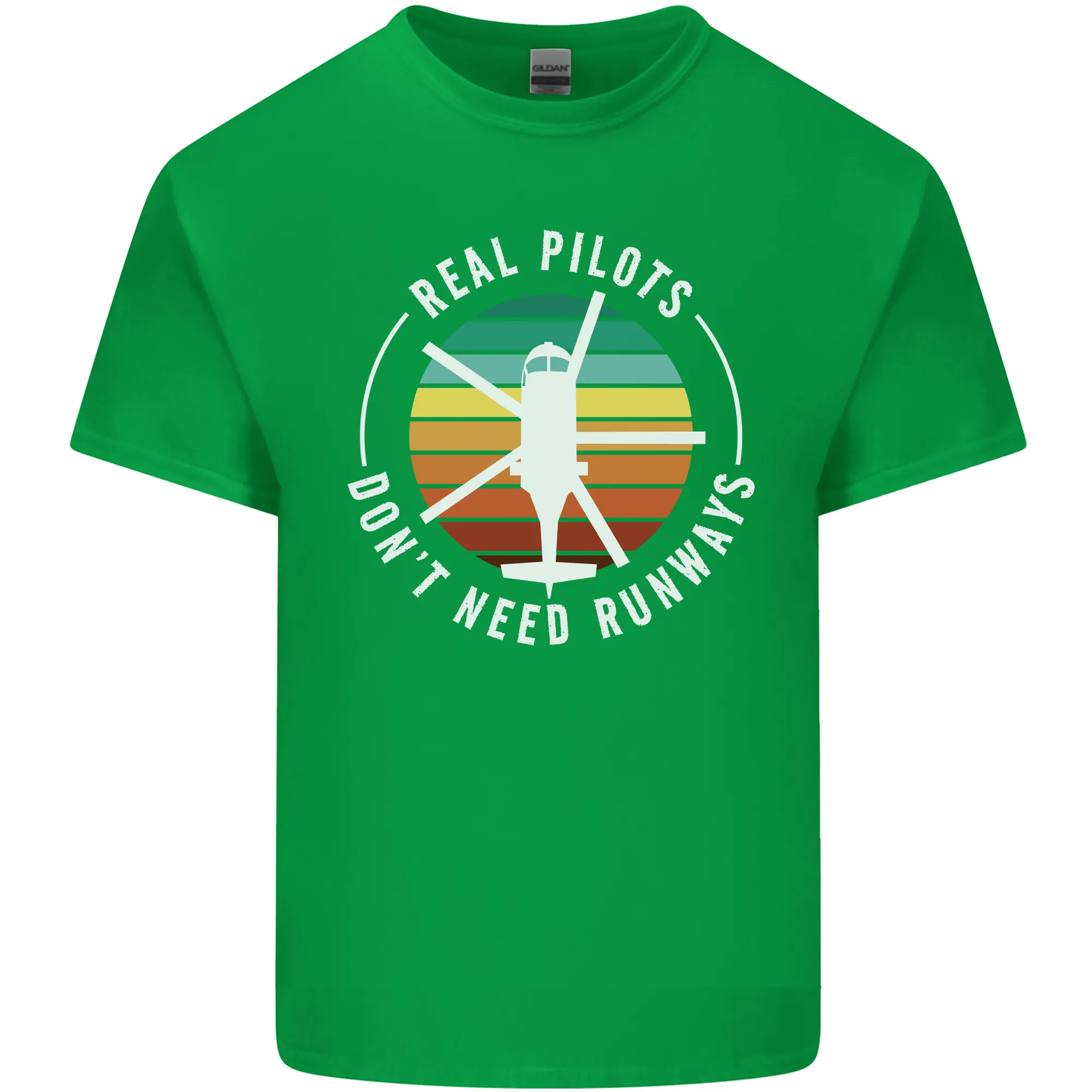 Helicopter Pilots Don't Need Runways Funny Mens Light Cotton T-Shirt