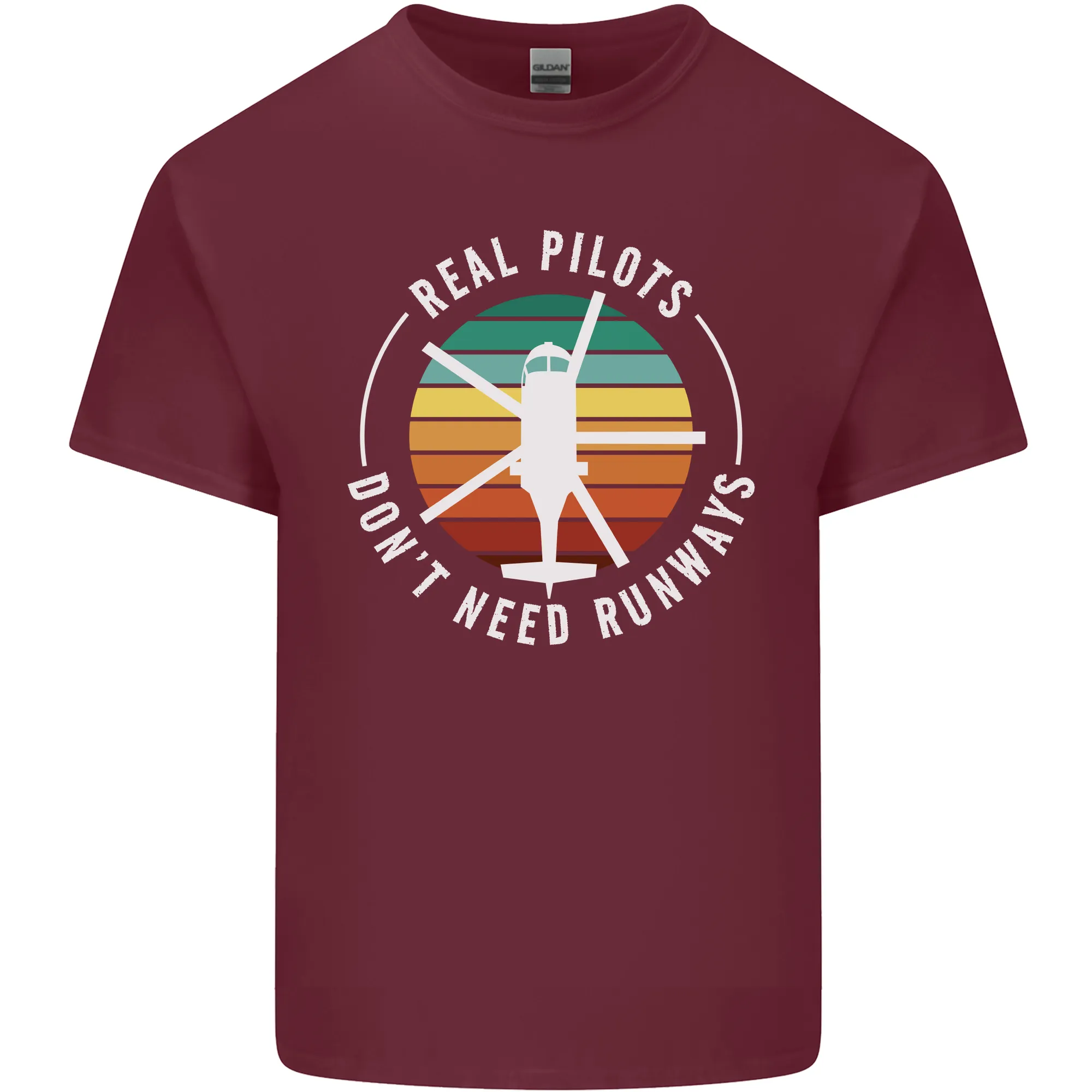 Helicopter Pilots Don't Need Runways Funny Mens Light Cotton T-Shirt