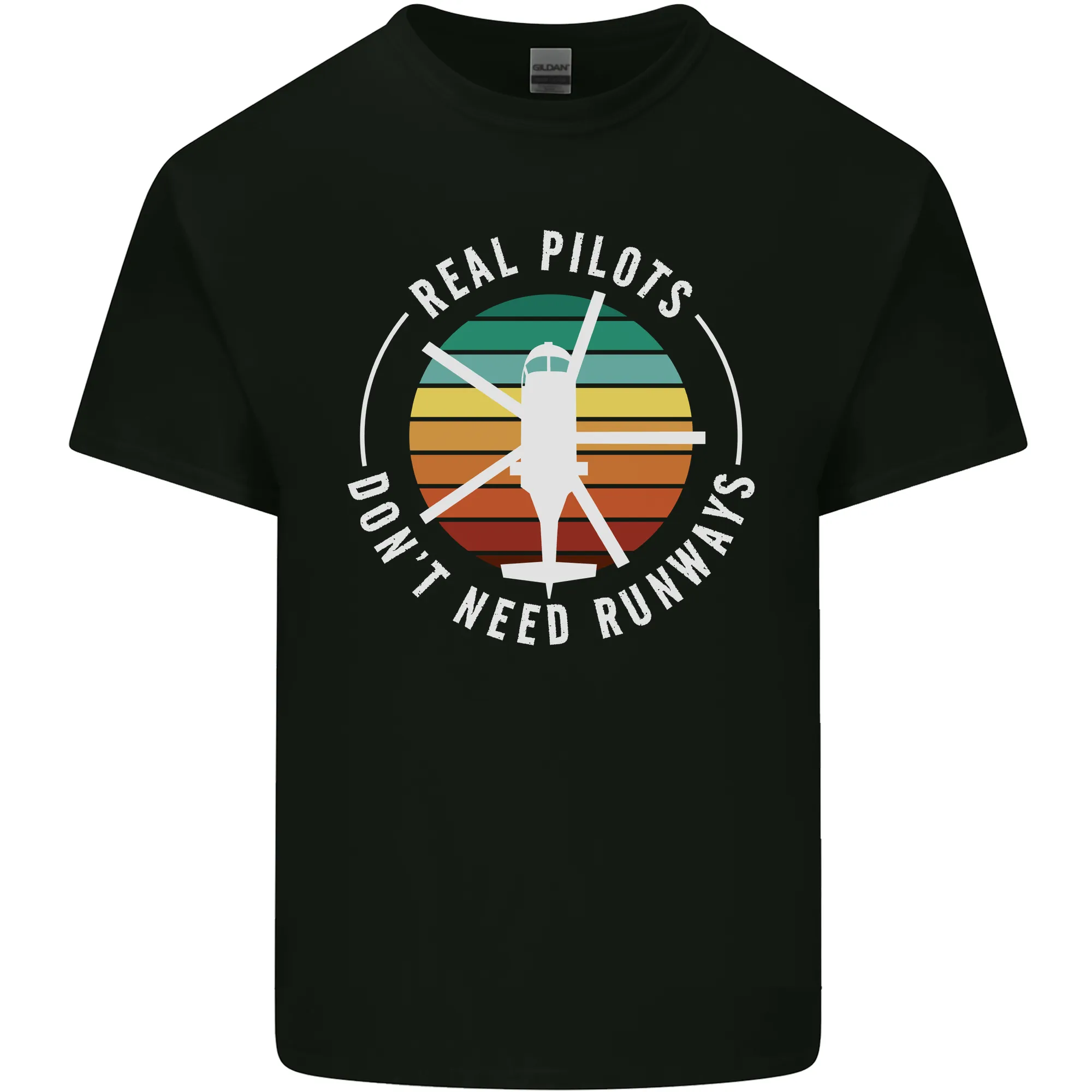 Helicopter Pilots Don't Need Runways Funny Mens Light Cotton T-Shirt