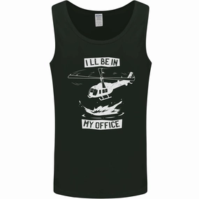 Helicopter Pilot Ill be in My Office Mens Vest Tank Top