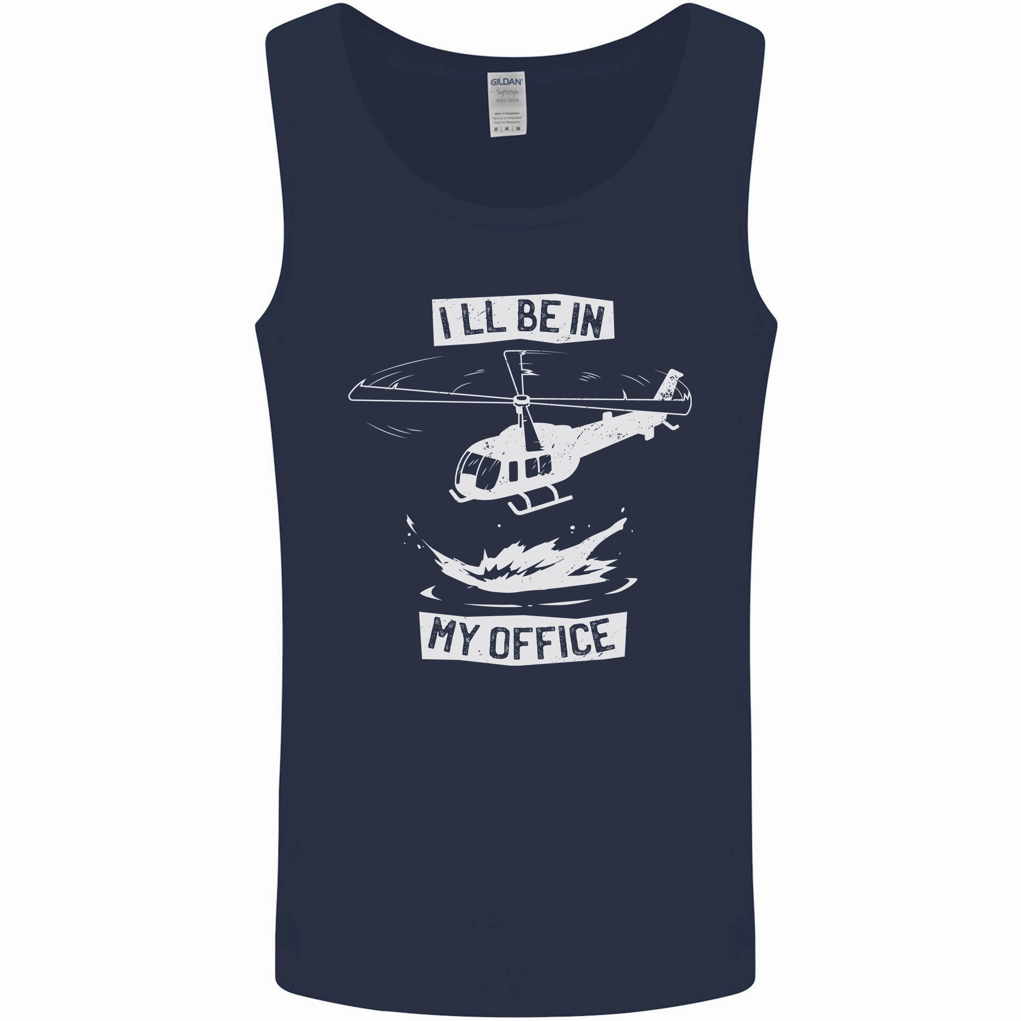 Helicopter Pilot Ill be in My Office Mens Vest Tank Top